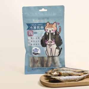 100%原肉犬貓凍乾零食｜飯飯美味升級 - 酥脆爆蛋柳葉魚30g