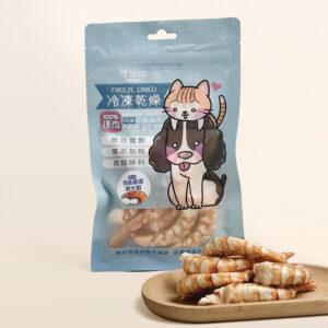 100%原肉犬貓凍乾零食｜飯飯美味升級 - 特級嚴選鮮大蝦25g